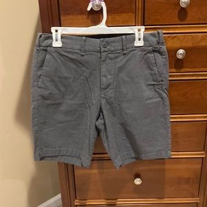 Abercrombie & Fitch 9” flatfront shorts, size 32, grey, excellent usedcondition